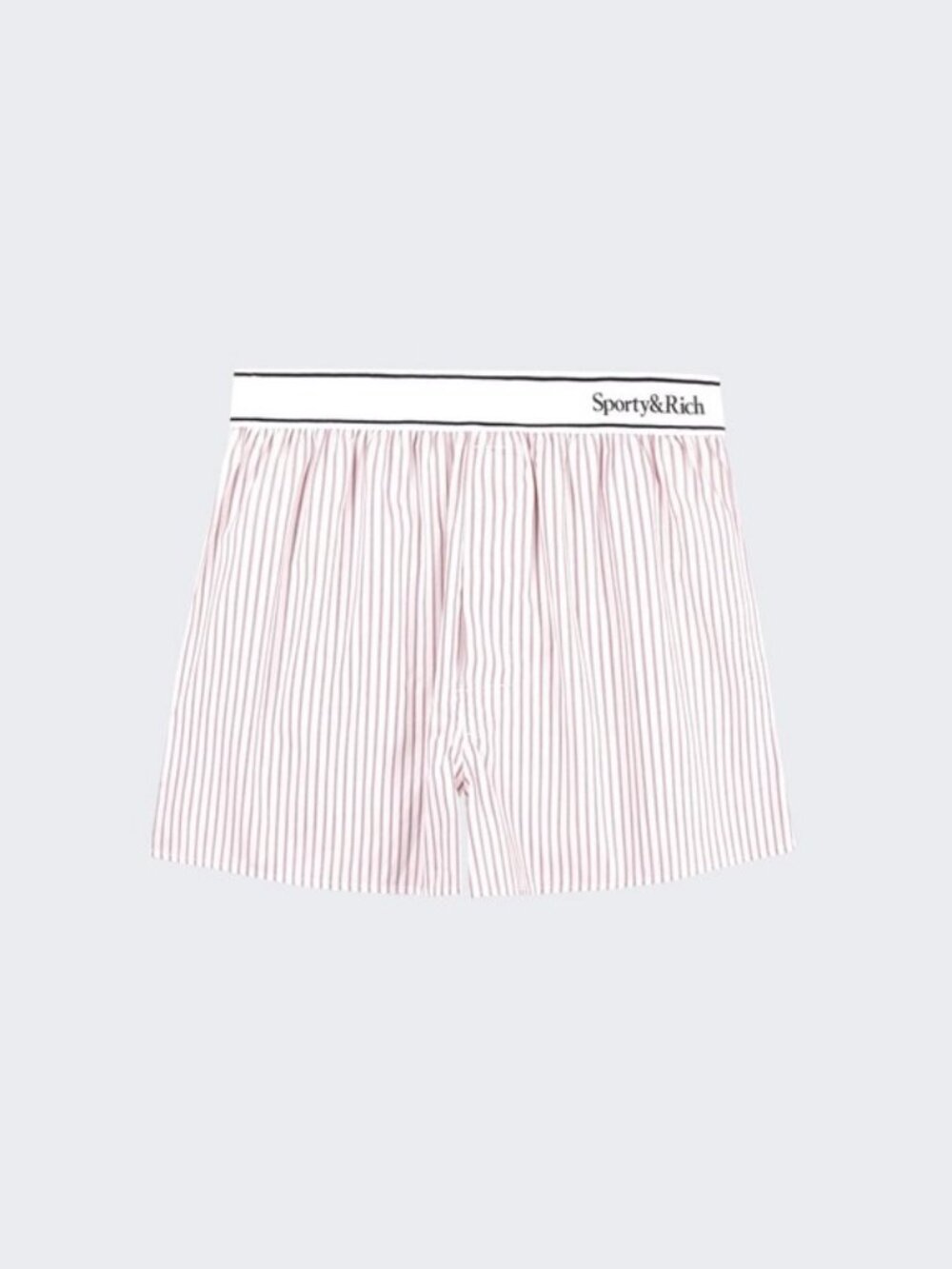 Sporty & Rich Serif Logo Boxer, Merlot-White Stripe, size S